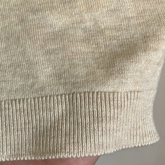 Cleo petites short sleeved knit blouse neutral beige / cream size XL - Picture 5 of 9